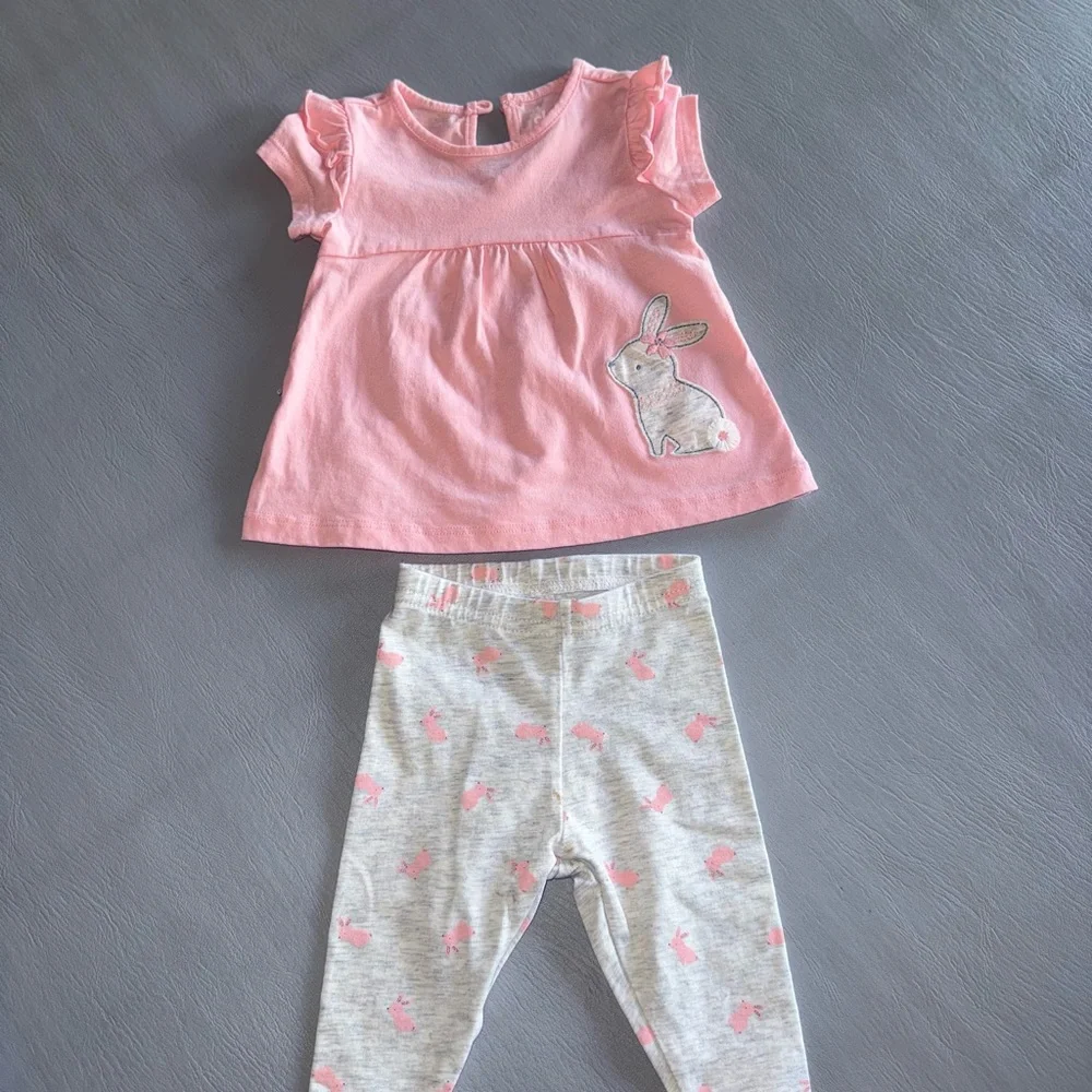 Carter's Pink and Gray‎ Baby Outfit